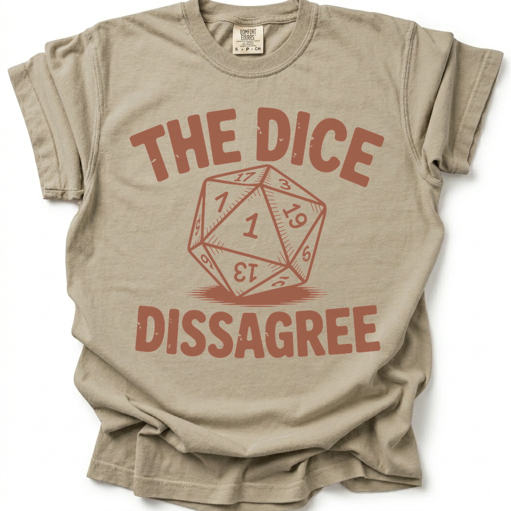 The Dice Disagree T-Shirt - Sand Stone