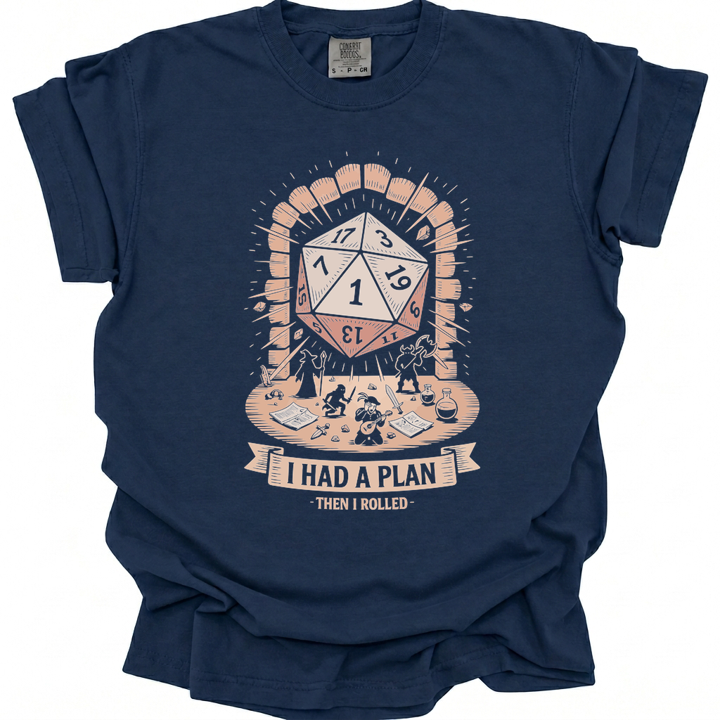 Then I Rolled T-Shirt - True Navy