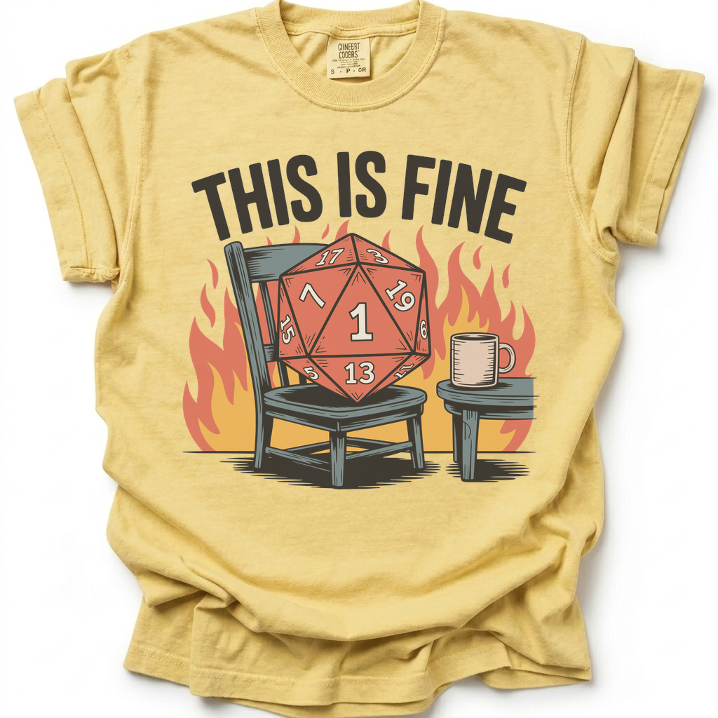 This Is Fine T-Shirt - Butter Yellow