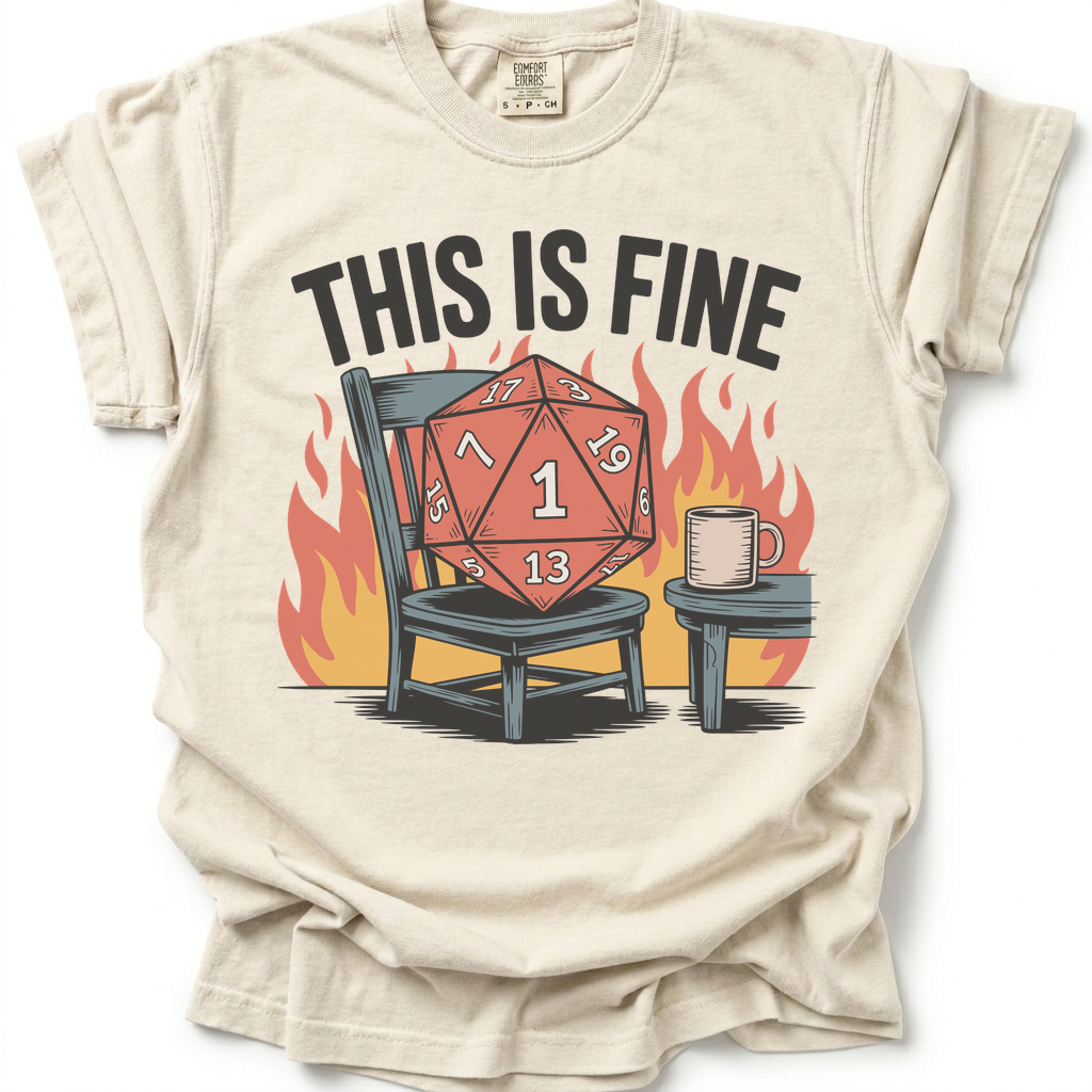 This Is Fine T-Shirt - Ivory