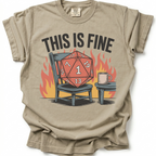 This Is Fine T-Shirt - Sand Stone
