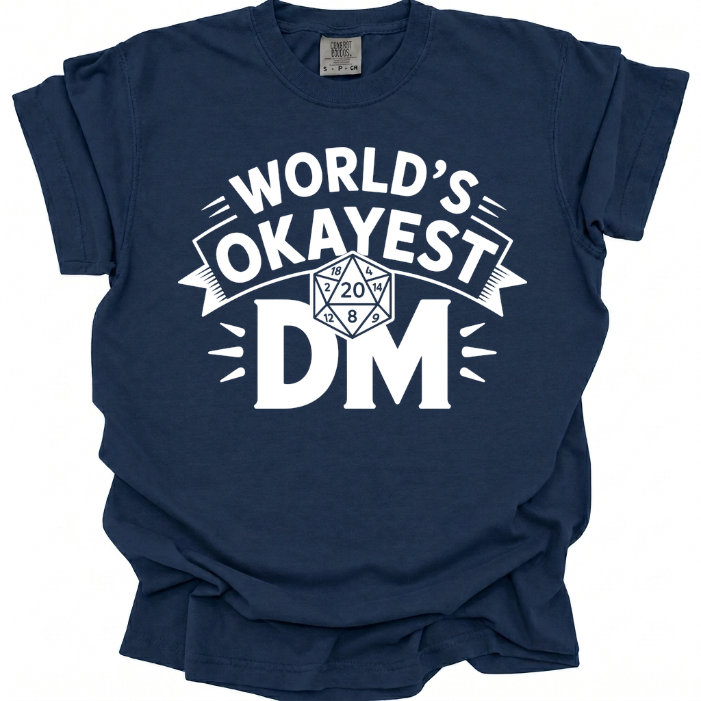 World’s Okayest DM T-Shirt - True Navy