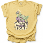 Worth the Trap T-Shirt - Butter Yellow