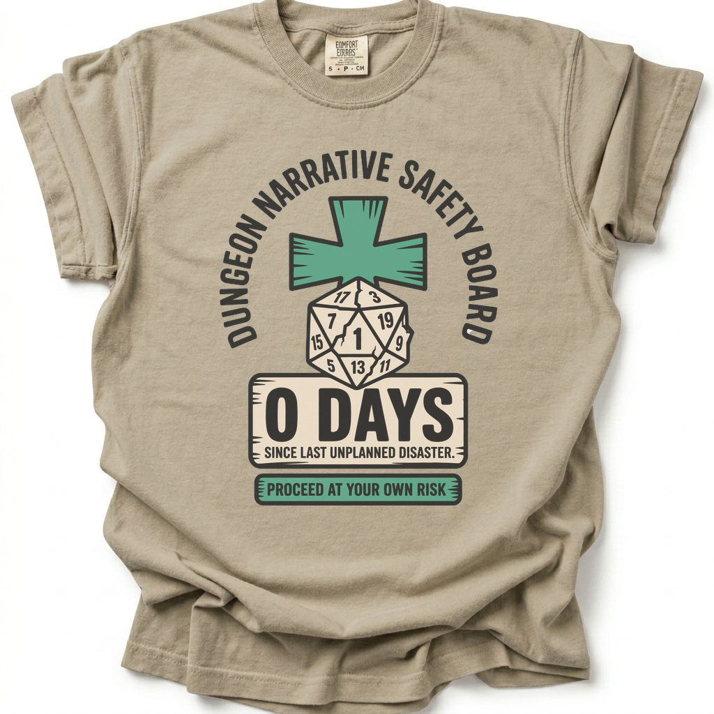 Zero Safe Days T-Shirt - Sand Stone